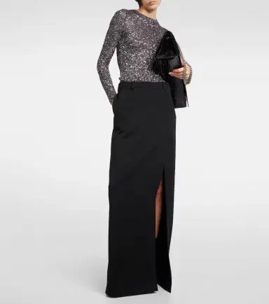 Balenciaga Side-slit wool twill maxi skirt | Thumbnail 3 Balenciaga Side-slit wool twill maxi skirt | Thumbnail 3