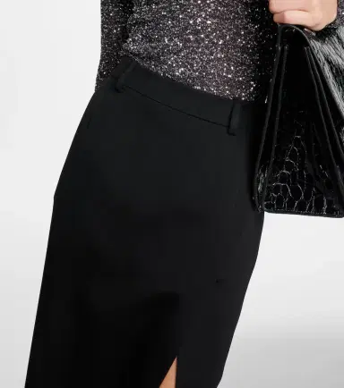 Balenciaga Side-slit wool twill maxi skirt | Thumbnail 4 Balenciaga Side-slit wool twill maxi skirt | Thumbnail 4