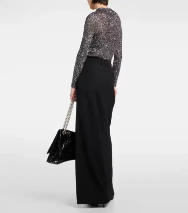 Balenciaga Side-slit wool twill maxi skirt | Thumbnail 5 Balenciaga Side-slit wool twill maxi skirt | Thumbnail 5