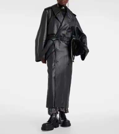 Balenciaga Cocoon leather trench coat | Thumbnail 2 Balenciaga Cocoon leather trench coat | Thumbnail 2