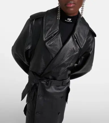 Balenciaga Cocoon leather trench coat | Thumbnail 6 Balenciaga Cocoon leather trench coat | Thumbnail 6