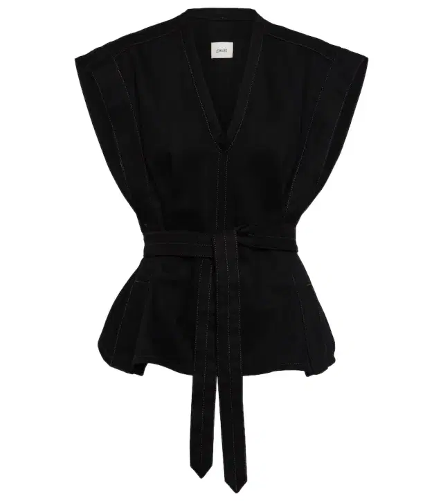 Lemaire Chasuble belted denim top