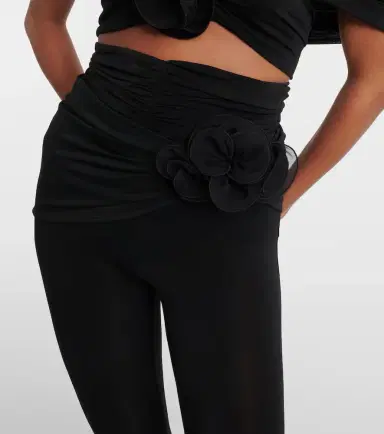 Magda Butrym Floral-appliqué jersey leggings | Thumbnail 2