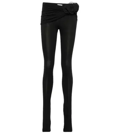 Magda Butrym Floral-appliqué jersey leggings | Thumbnail 1