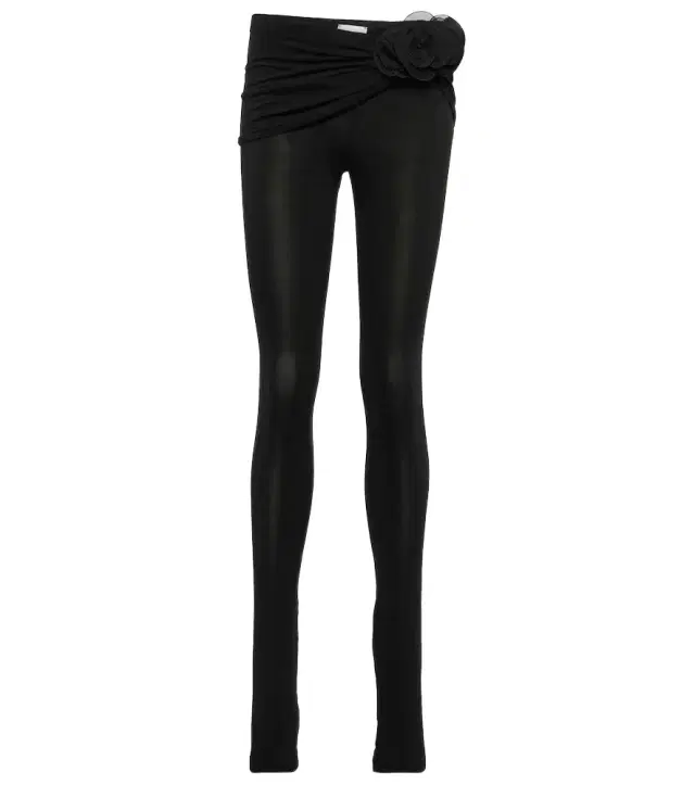Magda Butrym Floral-appliqué jersey leggings