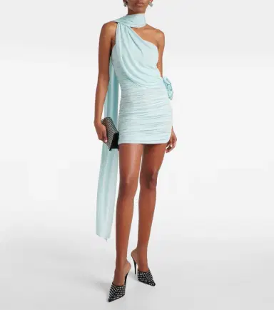 Magda Butrym Scarf-detail ruched jersey minidress | Thumbnail 6