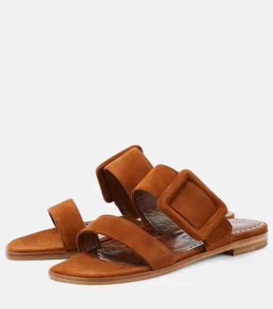 Manolo Blahnik Titubaflat suede sandals | Thumbnail 6