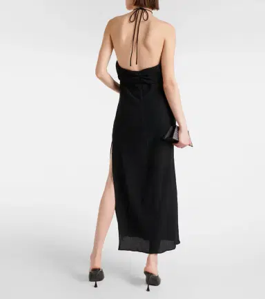 Magda Butrym Pearl-detail halterneck midi dress | Thumbnail 3