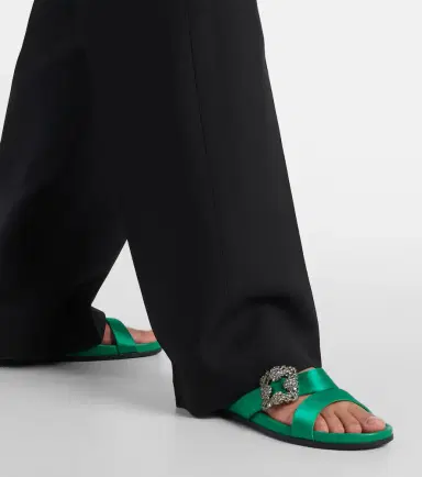 Manolo Blahnik Chilanghi embellished satin sandals | Thumbnail 2 Manolo Blahnik Chilanghi embellished satin sandals | Thumbnail 2