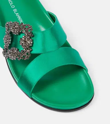 Manolo Blahnik Chilanghi embellished satin sandals | Thumbnail 4 Manolo Blahnik Chilanghi embellished satin sandals | Thumbnail 4