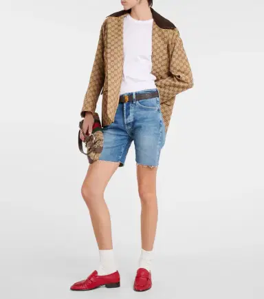 AG Jeans High-rise denim shorts | Thumbnail 3