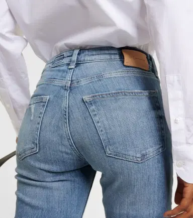 AG Jeans Girlfriend mid-rise straight jeans | Thumbnail 2