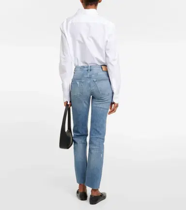 AG Jeans Girlfriend mid-rise straight jeans | Thumbnail 5