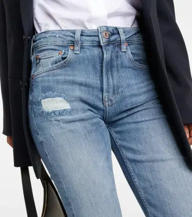AG Jeans Girlfriend mid-rise straight jeans | Thumbnail 7