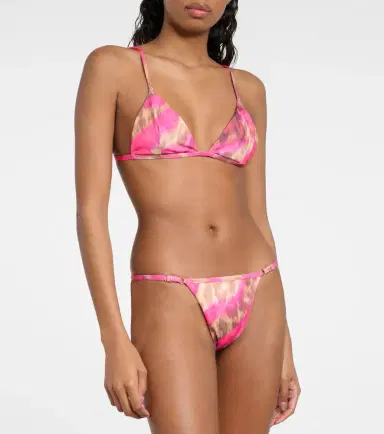 Bananhot Emi printed triangle bikini top | Thumbnail 4