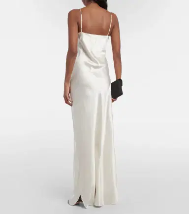 Nili Lotan Cami silk satin maxi dress | Thumbnail 4