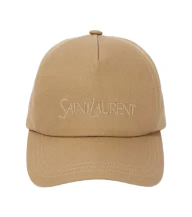 Saint Laurent Logo cotton and linen gabardine baseball cap | Thumbnail 1