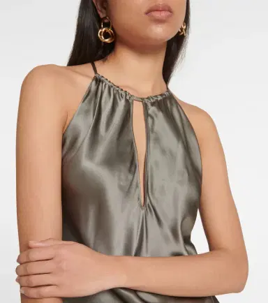 Nili Lotan Eglantine halterneck silk midi dress | Thumbnail 2