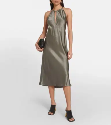 Nili Lotan Eglantine halterneck silk midi dress | Thumbnail 3