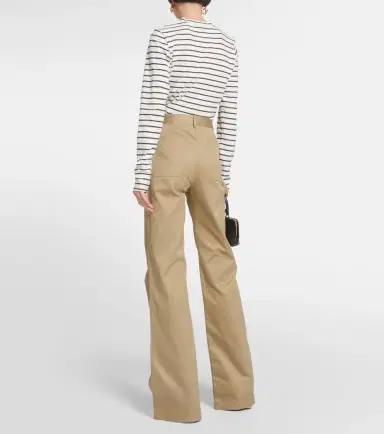 Nili Lotan Quentin high-rise cotton flared pants | Thumbnail 3 Nili Lotan Quentin high-rise cotton flared pants | Thumbnail 3