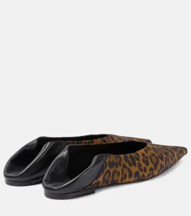 Saint Laurent Nour leopard-print leather-trimmed mules | Thumbnail 2 Saint Laurent Nour leopard-print leather-trimmed mules | Thumbnail 2