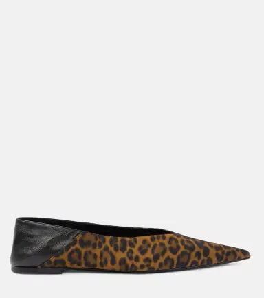 Saint Laurent Nour leopard-print leather-trimmed mules | Thumbnail 3 Saint Laurent Nour leopard-print leather-trimmed mules | Thumbnail 3
