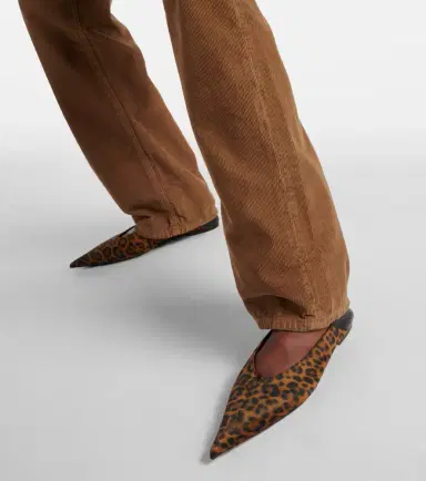 Saint Laurent Nour leopard-print leather-trimmed mules | Thumbnail 6 Saint Laurent Nour leopard-print leather-trimmed mules | Thumbnail 6