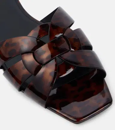 Saint Laurent Tribute 05 leopard-print leather flats | Thumbnail 3