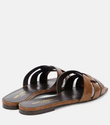Saint Laurent Tribute lizard-effect leather sandals | Thumbnail 2