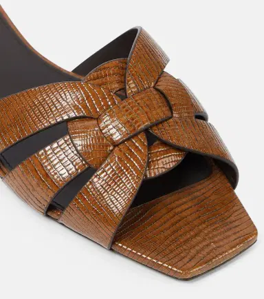 Saint Laurent Tribute lizard-effect leather sandals | Thumbnail 3