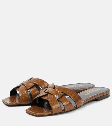 Saint Laurent Tribute lizard-effect leather sandals | Thumbnail 4