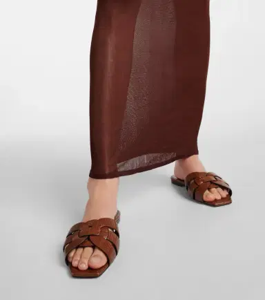 Saint Laurent Tribute lizard-effect leather sandals | Thumbnail 7