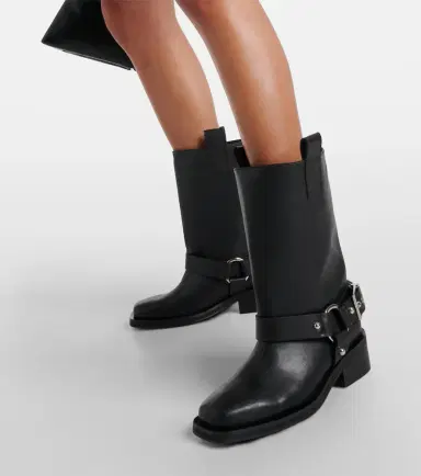 Ganni Faux leather biker boots | Thumbnail 2