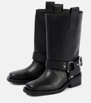 Ganni Faux leather biker boots | Thumbnail 5