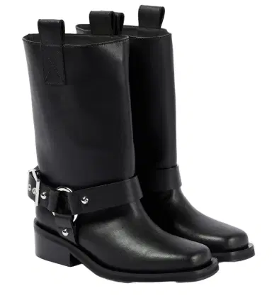 Ganni Faux leather biker boots | Thumbnail 1