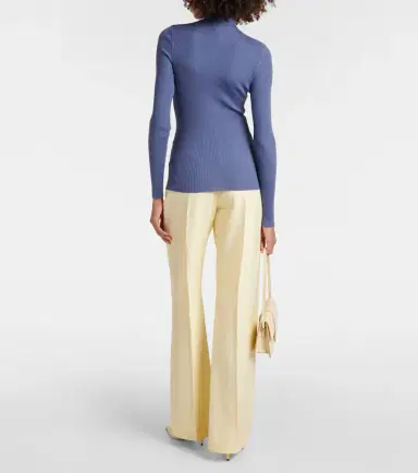 Wolford Ribbed-knit virgin wool turtleneck top | Thumbnail 2