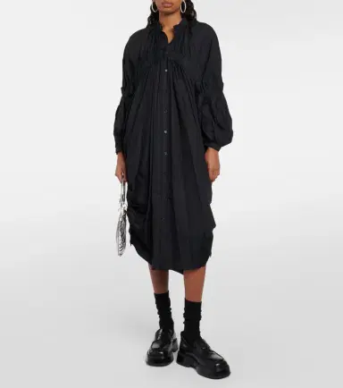 Noir Kei Ninomiya Draped cotton midi dress | Thumbnail 5