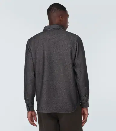 God’s True Cashmere Cashmere and cotton twill shirt | Thumbnail 2