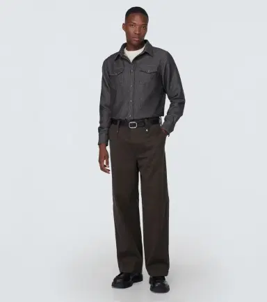 God’s True Cashmere Cashmere and cotton twill shirt | Thumbnail 3