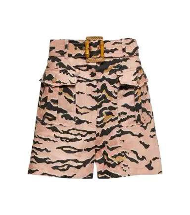 Zimmermann Matchmaker Safari printed linen shorts | Thumbnail 1 Zimmermann Matchmaker Safari printed linen shorts | Thumbnail 1