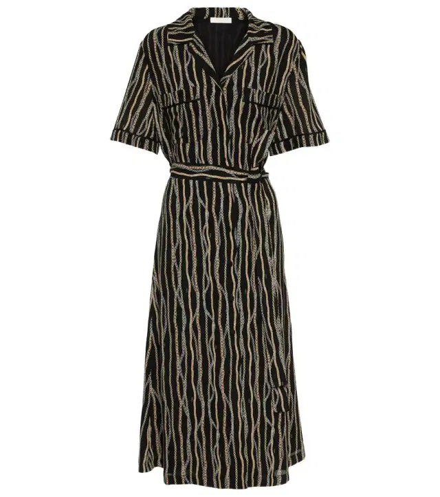 Chloe Chloé Printed silk sablé shirt dress