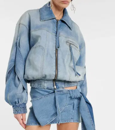 BLUMARINE Denim bomber jacket | Thumbnail 3