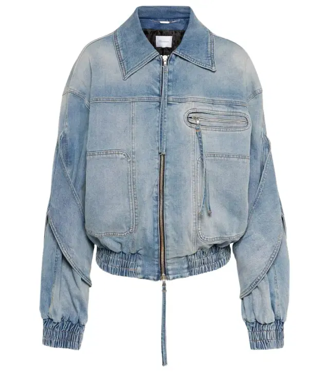 BLUMARINE Denim bomber jacket
