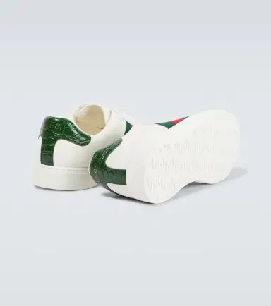 Gucci Ace Web Stripe leather sneakers | Thumbnail 3 Gucci Ace Web Stripe leather sneakers | Thumbnail 3