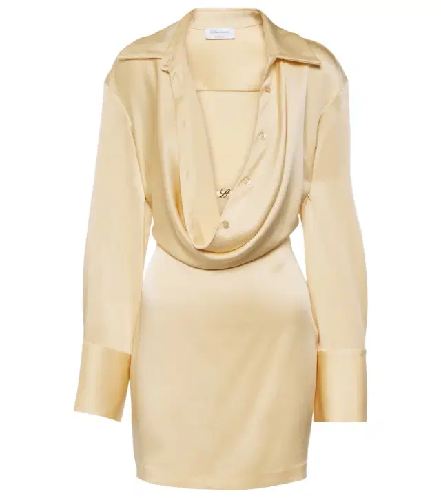 BLUMARINE Draped satin minidress