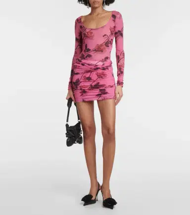BLUMARINE Floral ruched miniskirt | Thumbnail 2
