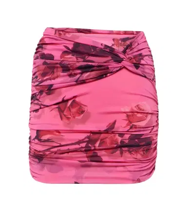 BLUMARINE Floral ruched miniskirt | Thumbnail 1