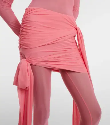 BLUMARINE Ruched jersey mini skirt | Thumbnail 4
