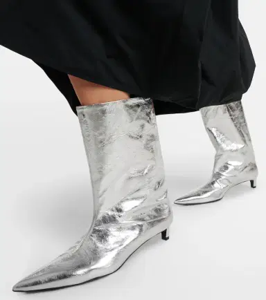 Jil Sander Metallic leather ankle boots | Thumbnail 2