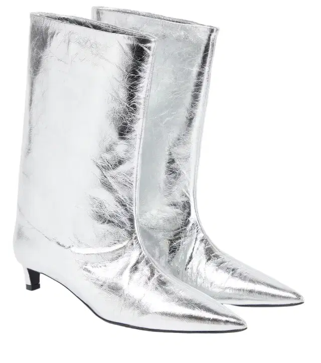 Jil Sander Metallic leather ankle boots
